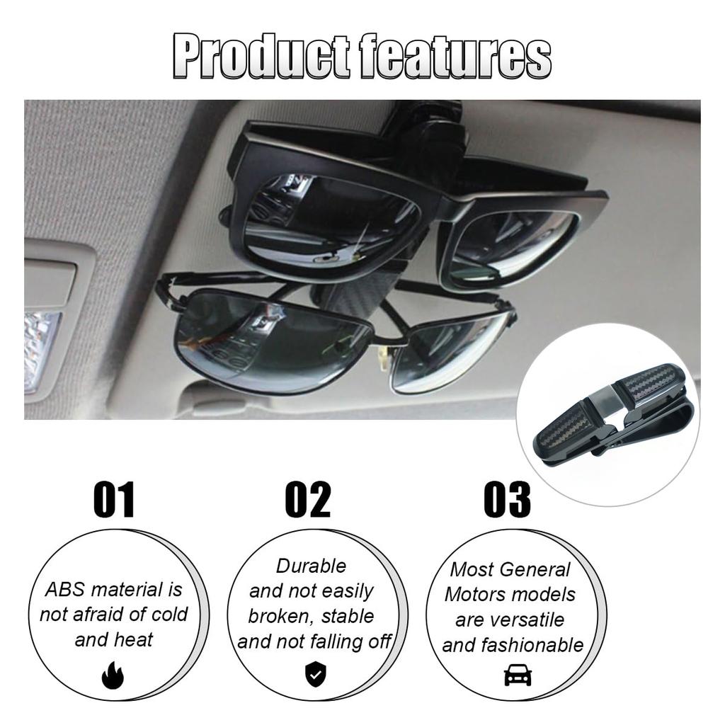 Multi-functional Car Glasses Case Sun Visor Glasses Holder Sunglasses Clip Card Ticket Eyeglasses Holder Car Interior Accessorie