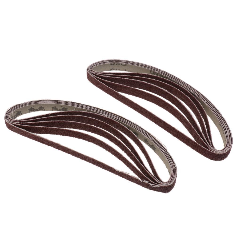 10 Assorted Sanding Sander Belts 330x10mm, 762x25mm, 457x13600 GRIT