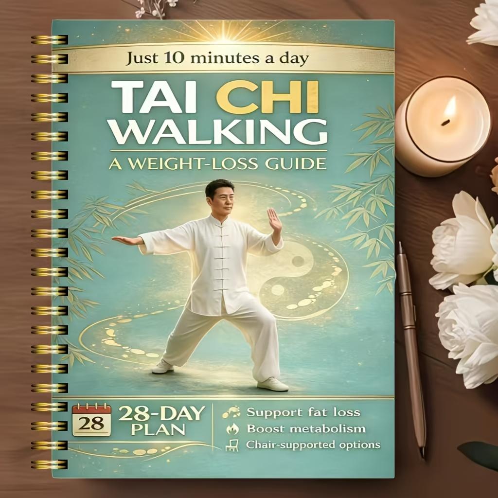 Manuale di Pratica Tai Chi Per Anziani Principianti Rilegato a Spirale Guida all'Allenamento Marziale Incluse Pagine su Esercizi Quotidiani Progressivi