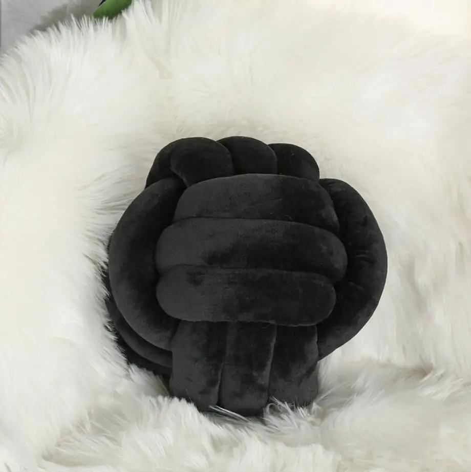 

Эластичная скамейка для отдыха на дому, диван, бархатная подушка с узлом, подушки для сидений на патио, декоративные подушки 22cm чёрный