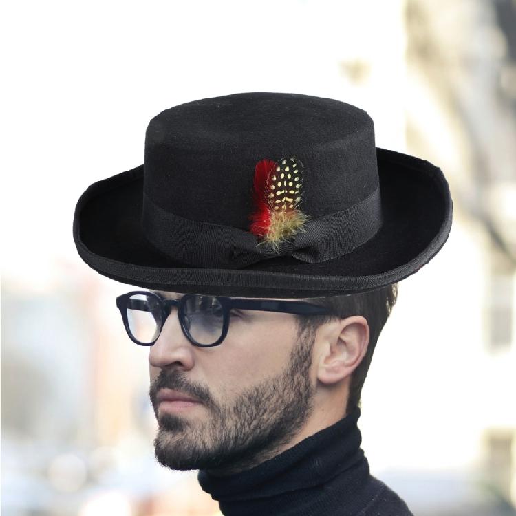 Altmodischer Wollhut Unisex Hut Zylinder für Reise Outdoor Treffen Feiertag