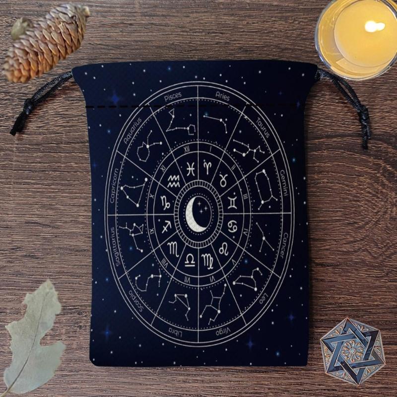Mini Jewelry Dices Card Gift Bag Drawstring Pouches Bag Divinations Tarots Bag