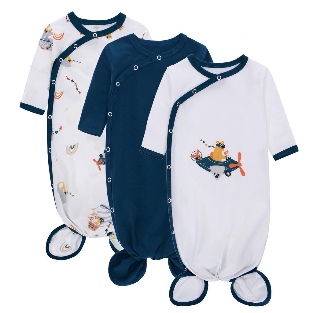 Baby Diagonal Sleeping Bag Six-Piece Set Spring and Autumn Long-Sleeve Fish Tail Sleeping Bag