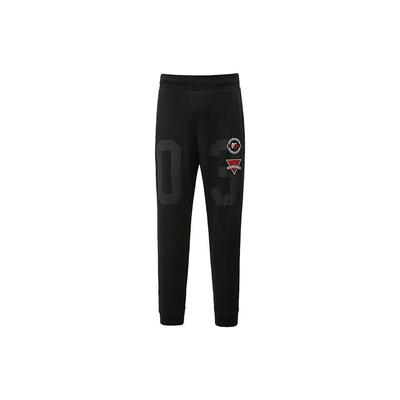 Neo Elastisch Hohe Taille Logo Stickerei Bündchen Jogginghose Herren Unterteile Schwarz AY9693