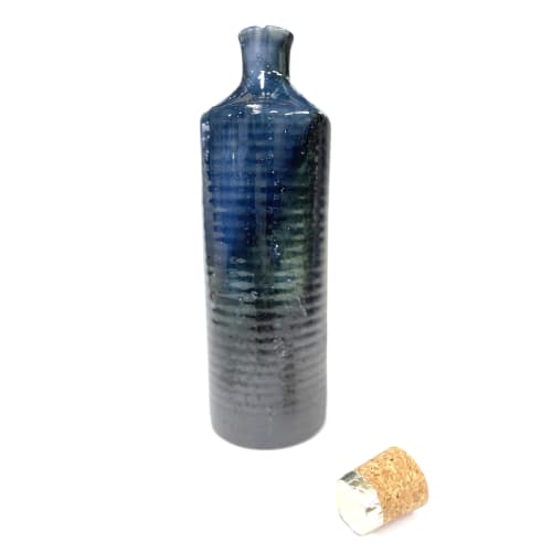 Ion Bottle, Radium Bottle, Water Bottle, Shigaraki Ware Original Bottle (Blue Glass), Maruni Honpo, Shigaraki Ware, Shigaraki Ware Capacity: Approxima