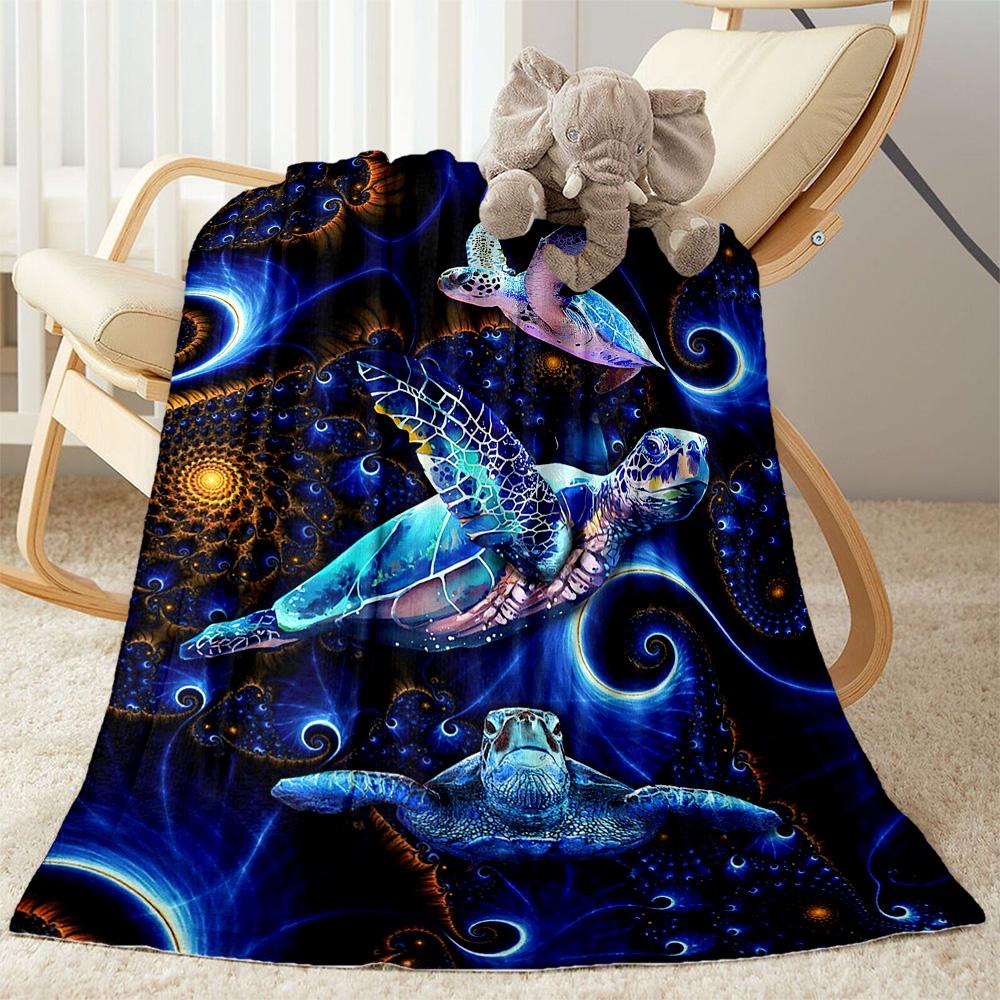 1pc Ocean Life Adventure Blanket Soft and Warm for Sofa Office Camping Travel Livingroom Great Gift for Friends and Family Comfortable