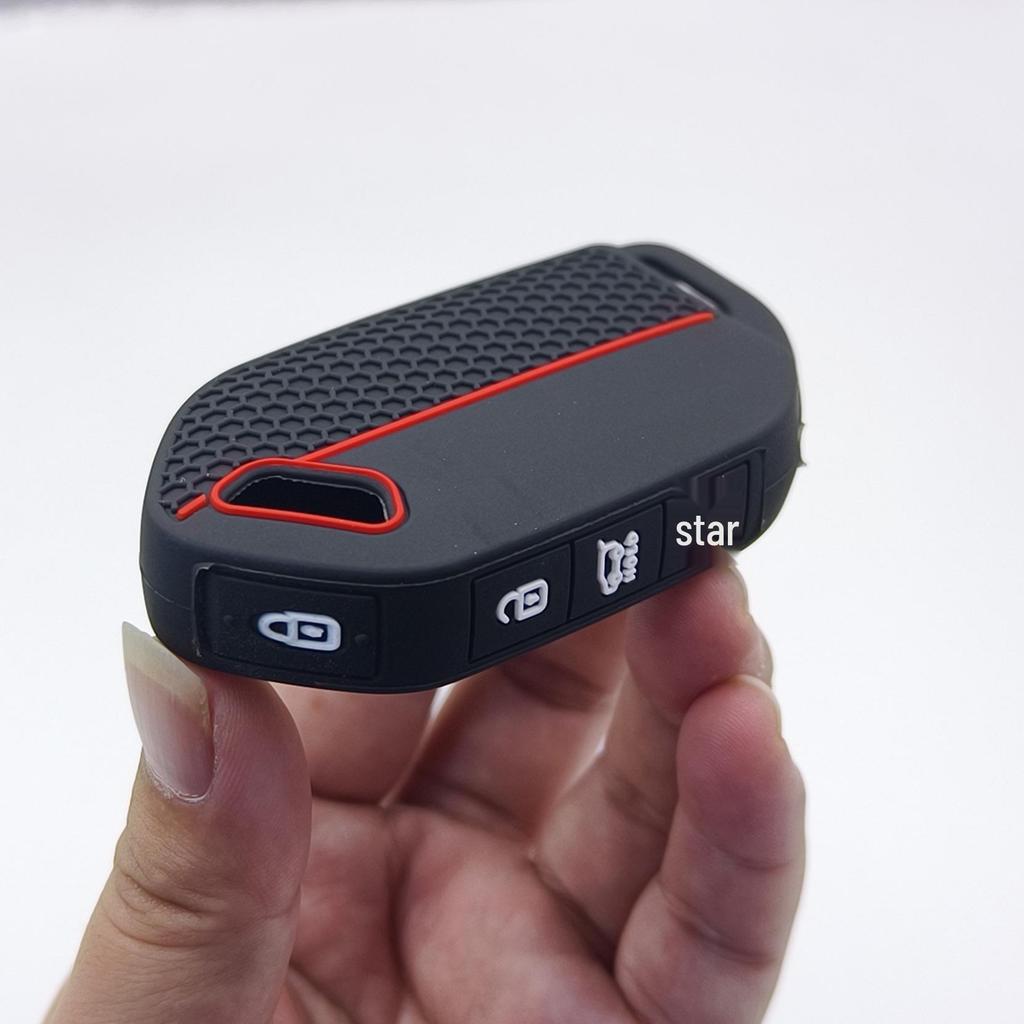 Silicone Protective Case with Honeycomb Pattern for 23-26 Kia K5 Telluride 7-Button Remote Control Key
