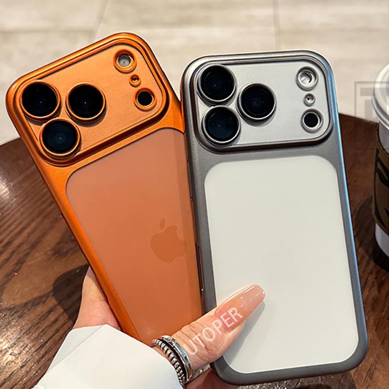 Luxury  Ultrathin UV Plating Matte Anti Slip 17 Pro Max Phone Case for iPhone 17 Lens Film Protect Translucent Hard PC Cover