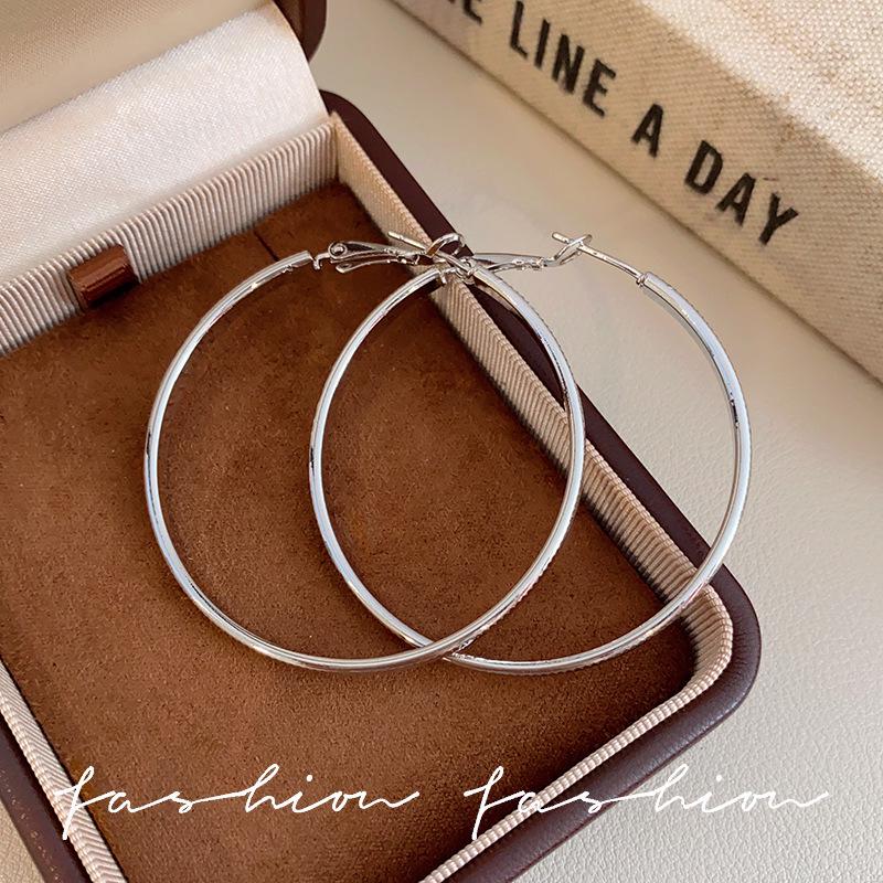 S925 Sterling Silver Hoop Earrings: Exaggerated, Luxurious & Versatile for Women