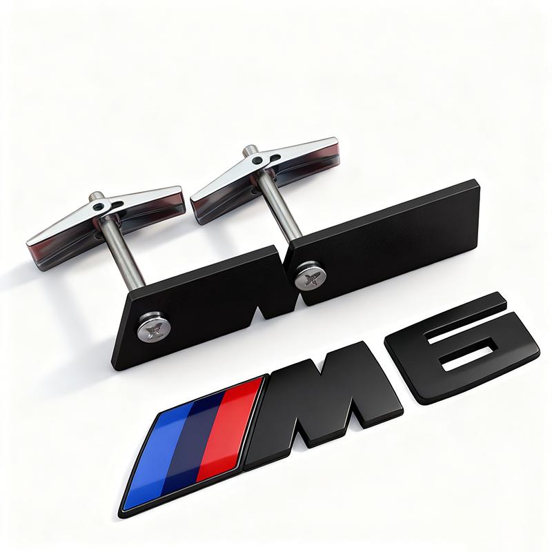 Car Front Grille M Badge Emblem Decoration Accessories Sticker For BMW M E46 E90 E60 F30 F10 E39 E36 F20 G30 G20 E87 E92 E91 E30 pdzr82