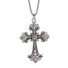 2025 New Baroque Cross Necklace Men Women Hip Hop Pendant Chain Sweater Jewelry Trendy