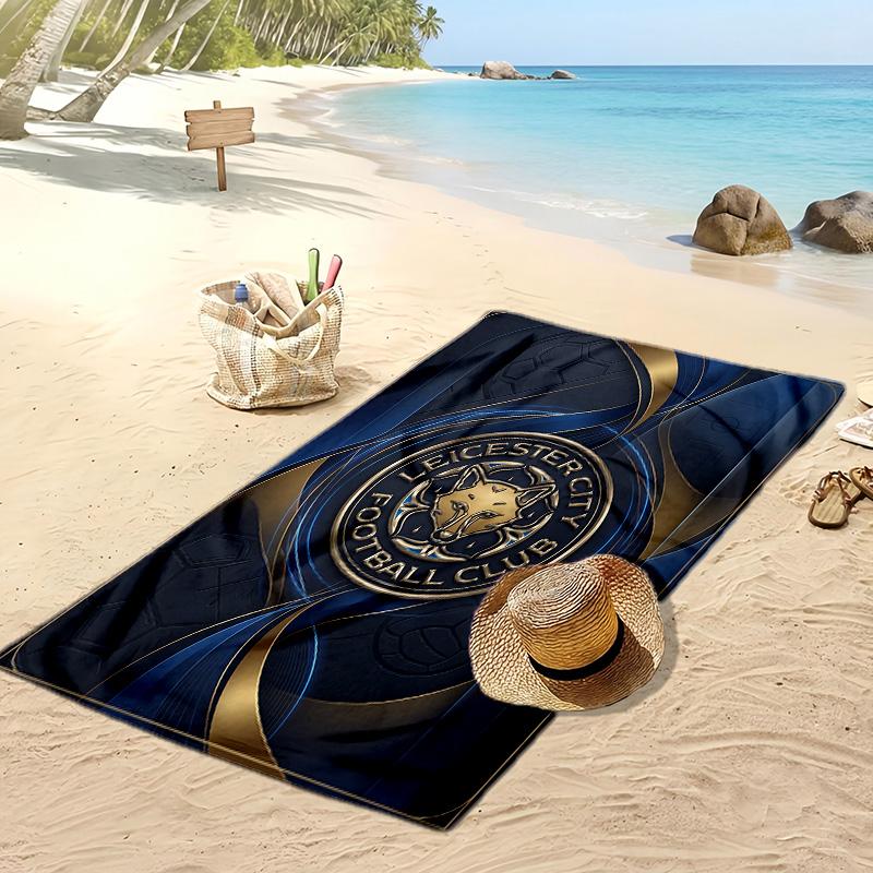 Leicester City Football Print Beach Towel, Large Soft Quick Dry Towel for Beach Camping Swimming