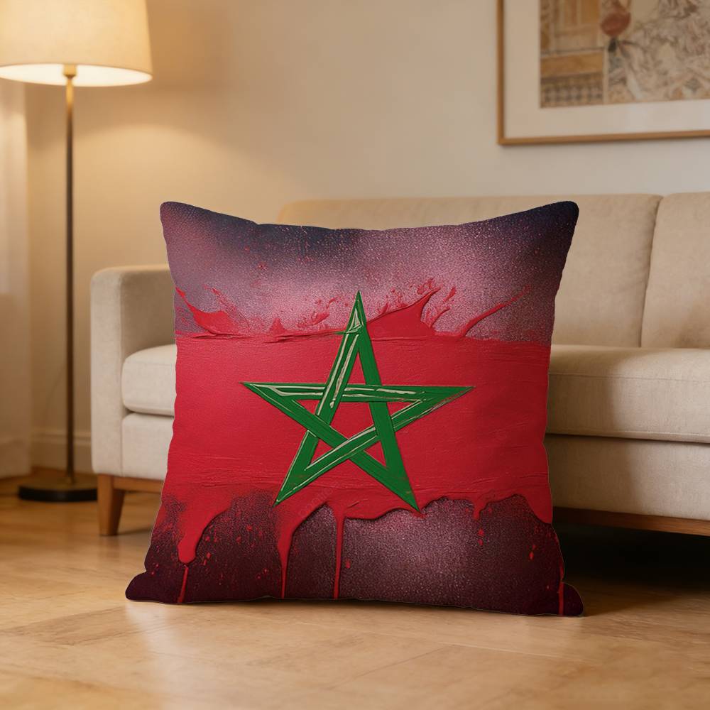 Popular MMorocco Flag Pillow Case Cushion Cover Throw Pillow Case For Car Sofa