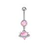 Gaibei Trendy Moon & Heart Navel Ring Jewelry