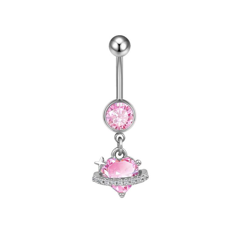 Gaibei Trendy Moon & Heart Navel Ring Jewelry