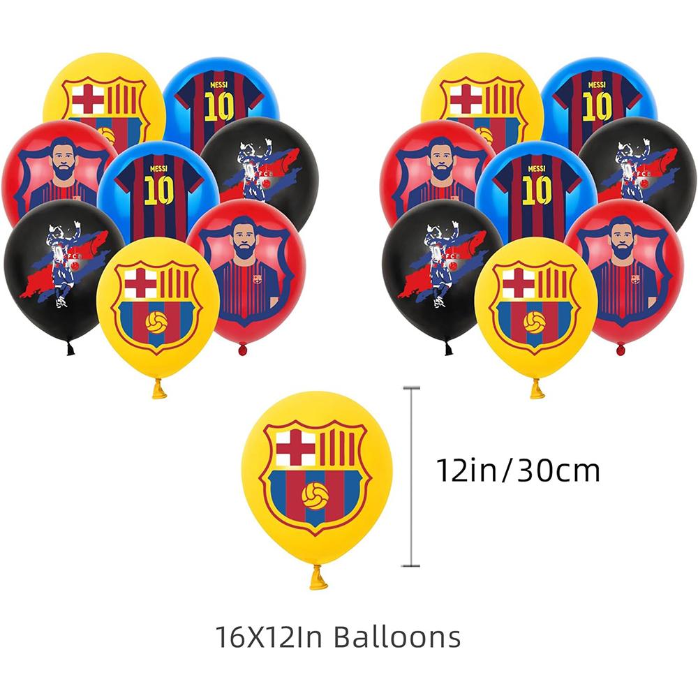 30pcs Barcelona Messi Football Party Included a Banner Cake Toppers Balloons