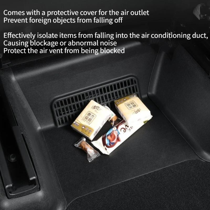 For Tesla Model Y Juniper 2025 2026 Under Seat Air Outlet Mask Front Seat Air Vent Fully Cover Pad Anti-Blocking Dust Protective