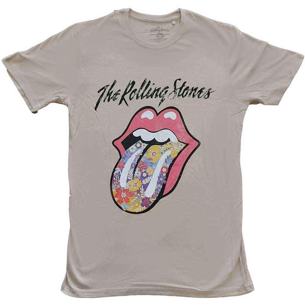 The Rolling Stones - Flowers Tongue (T-Shirt) Unisex T-Shirt XXXL