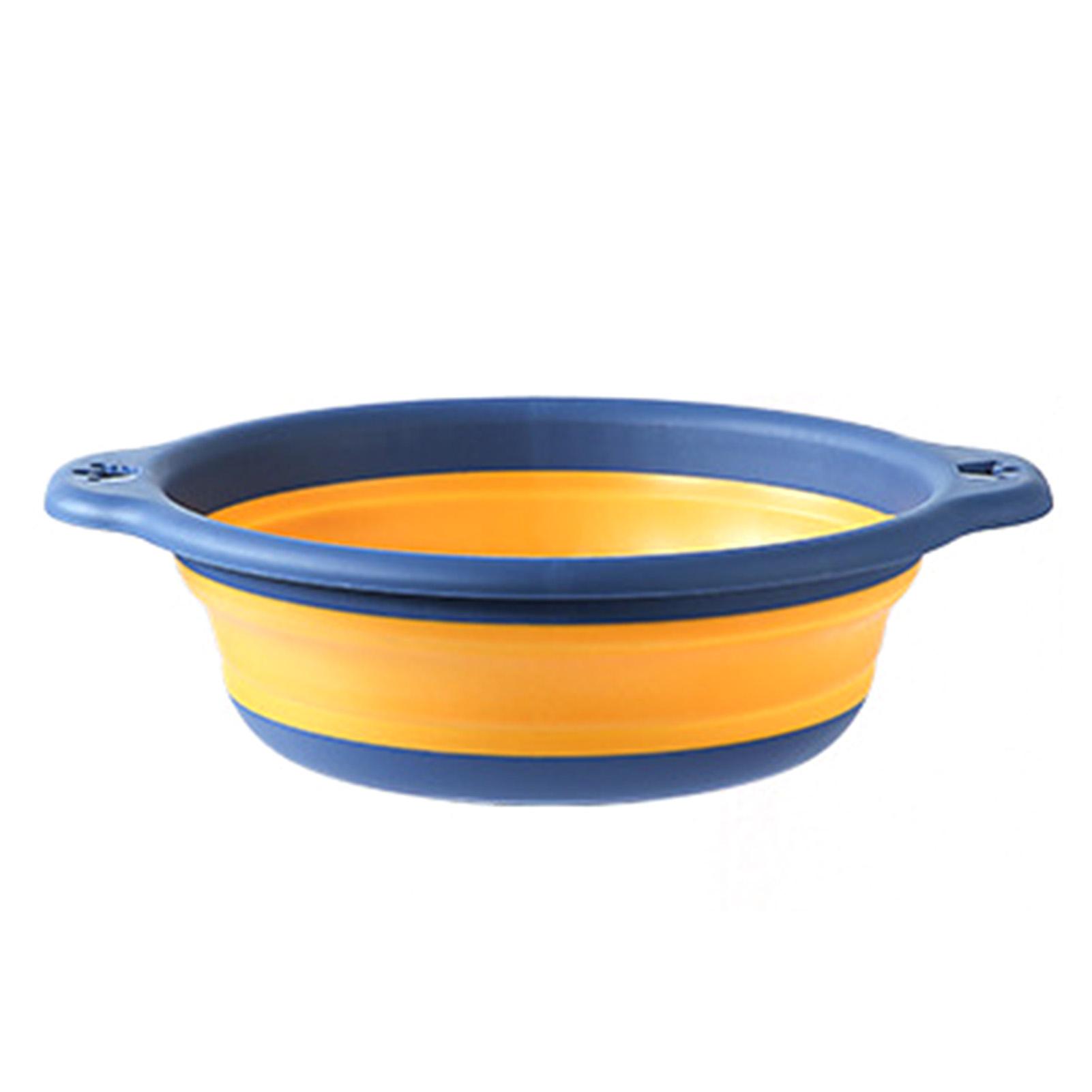 Baignoire Pliante pour Laver la Vaisselle en Plastique Ronde Suspendue Bassine Pliante Seau Bac à Vaisselle avec Crochet pour Cuisine Camping-car Camping