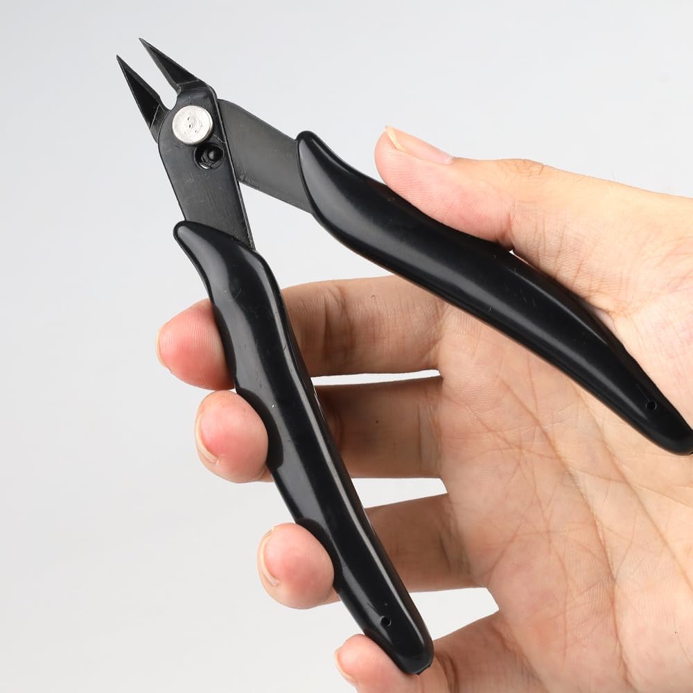 Hair Extension Pliers Keratin Bond Cutting Pliers Wire Flush Cutters Wire Clippers Nippers Hair Extension Tool with an Opening Spring Weft Extensions