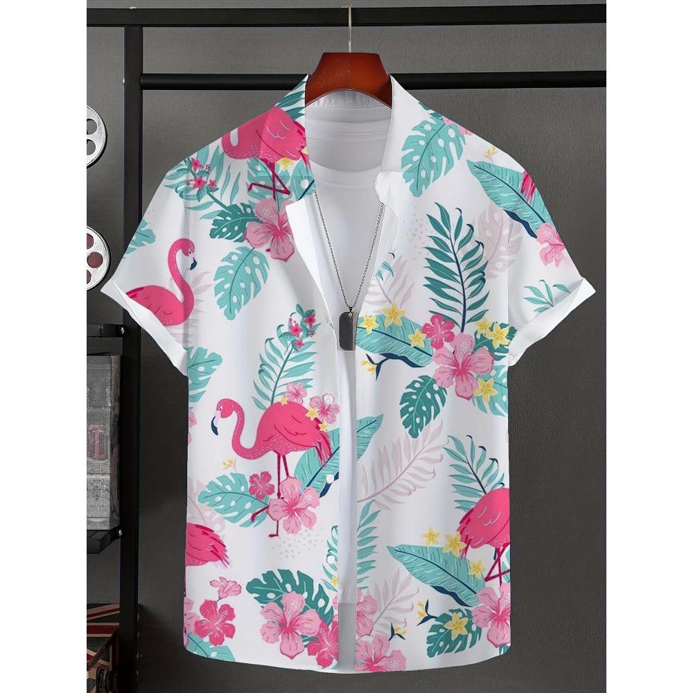 Men's shirts, 3D printed short sleeved shirts, summer novelty, Hawaiian vacation T-shirts, men's casual wear
