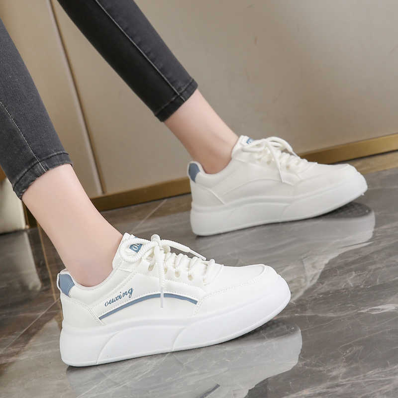 Fashion Playform Flatform Sneakers White Vulcanize Cute Women's Shoes Women's Ladies Sport In Offers Cheap Famous Brand Teniis