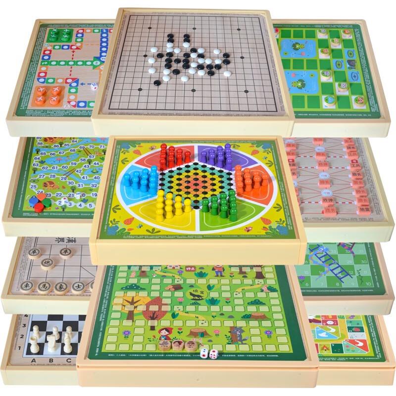 Landa Large Magnetic Multi-Game Chess & Board Set