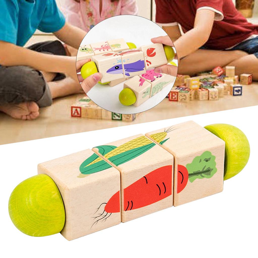 Rotating puzzle children toys Building Blocks Educational Toys Jigsaw Toys for Preschool
