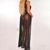 Swimsuit Cover Up Breathable See-through Mesh Solid Color Beach Cover Up for Swimming Pool