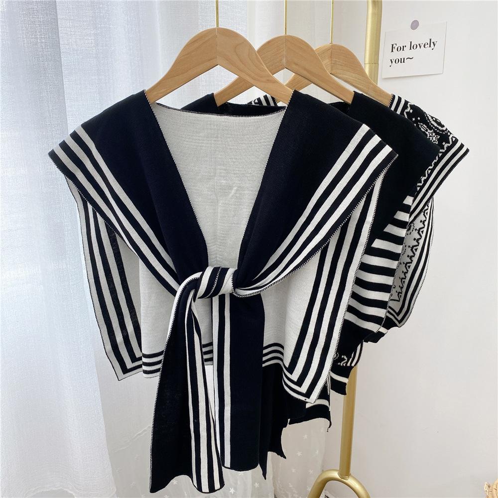 New Shoulder Scarf Shawl Women'S Fake Collar Shoulder Protection Scarf Air-Conditioned Room Camisole Decoration Paired With Neck Protection Knot