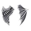 Retro Asymmetric Earrings Angel Demon Wing Earrings Female Classic Stud Earrings