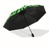 1pc Tribal Patterns Automatic Open/Close Umbrella with Windproof, Functional Design, 8-Rib Sturdy Canopy