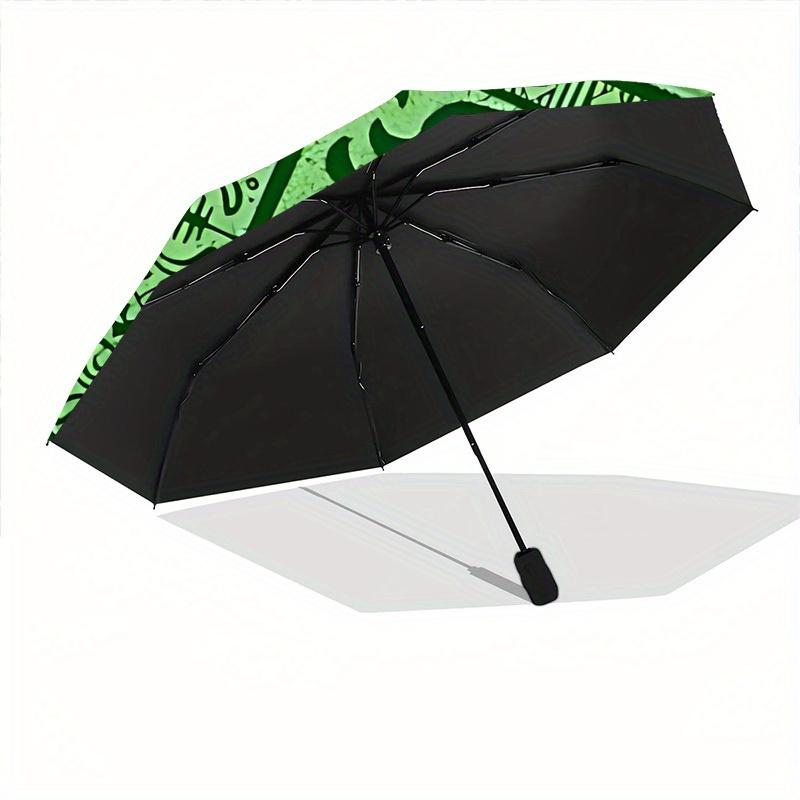 1pc Tribal Patterns Automatic Open/Close Umbrella with Windproof, Functional Design, 8-Rib Sturdy Canopy