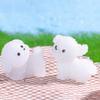 5er-Packung Kawaii Cartoon Leuchtende Mini-Hundefiguren aus Kunstharz, Miniaturstatuen, Kreative Mode, DIY-Heimdekorationsaccessoires, Geschenke
