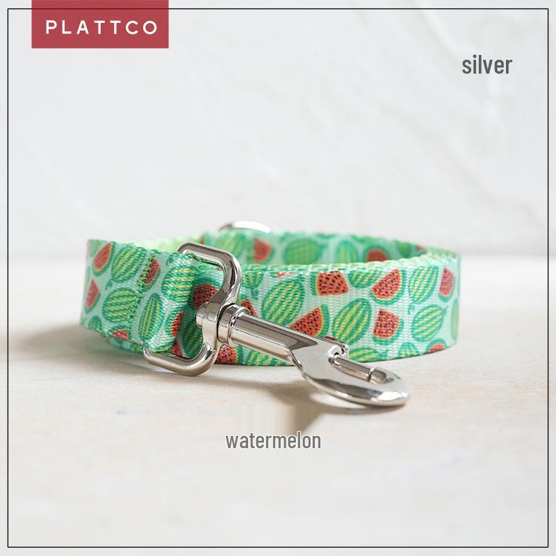 PLATTCO Watermelon Print Nylon Dog Leash PDL325 XS 1.5cm*(23-30cm)
