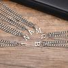 Initials Cuban Chain Necklaces for Men Boys,Waterproof A-Z 26 Alphabet Charm Pendant with 50cm/19.7" Stainless Steel Chain Gifts