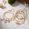 Bohemian Shell Starfish Bead Bracelet Set for Women Summer Beach Multilayer Starfish Conch Stacked Bracelet Party Jewelry Gifts
