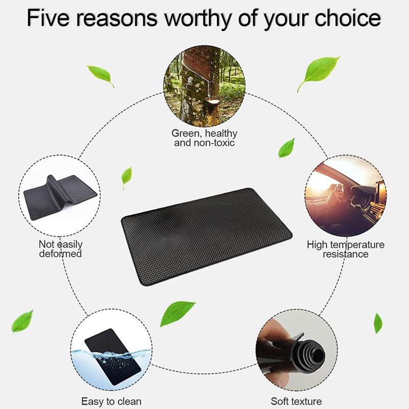 HOT Car Dashboard Anti-Slip Rubber Pad Universal Non-Slip PVC Mat Magic Dashboard Sticky Adhesive Mat for Phones Sunglasses Keys