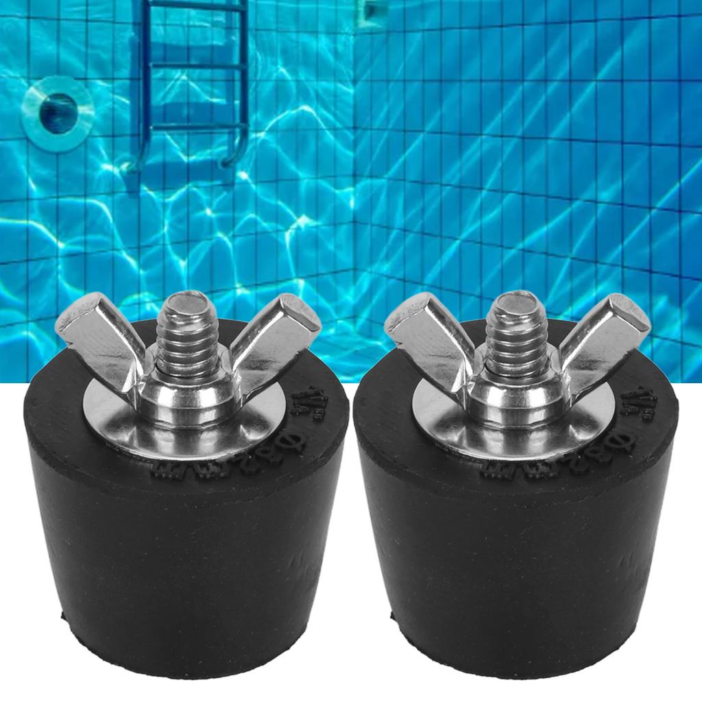 2PCS Pool Winterizing Plug Rubber Stainless Steel Pool Winter Expansion Plugs for Swimming Pool Pipework Winter Fittings