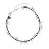 Gothic Barbed Wire Necklace and Bracelet Set In Silver Decoration Portable for Men and Women Fashion Accessories