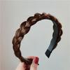 Wig Headband Anti-Slip Tooth Design Fluffy Fishbone Braid Texture Hair Hoop