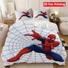 Anime Spider-Man Duvet Cover Pillowcase Spider Hero Bedding Set Adult Boy Bedroom Decoration Children Single Double Large Size