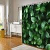 Jungle Leaf Shower Curtain - Waterproof,Mildew-Resistant with Lush Tropical Greenery Design for Vibrant and Fresh Bathroom Decor