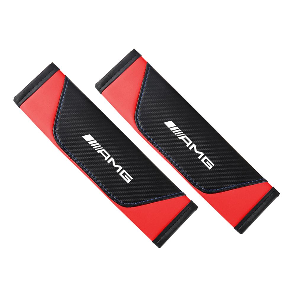 1/2pcs Car Seat Belt Cotton Safety Belt Shoulder Cover Breathable Protection For Mercedes Benz AMG W203 W206 W220 W205 W210 W108