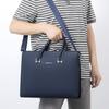 New business men's bag business trip portable horizontal briefcase leather single shoulder oblique span computer bag