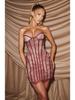2026 Spring/Summer Women's Lace Bandeau Striped High-Waisted Slimming Dress