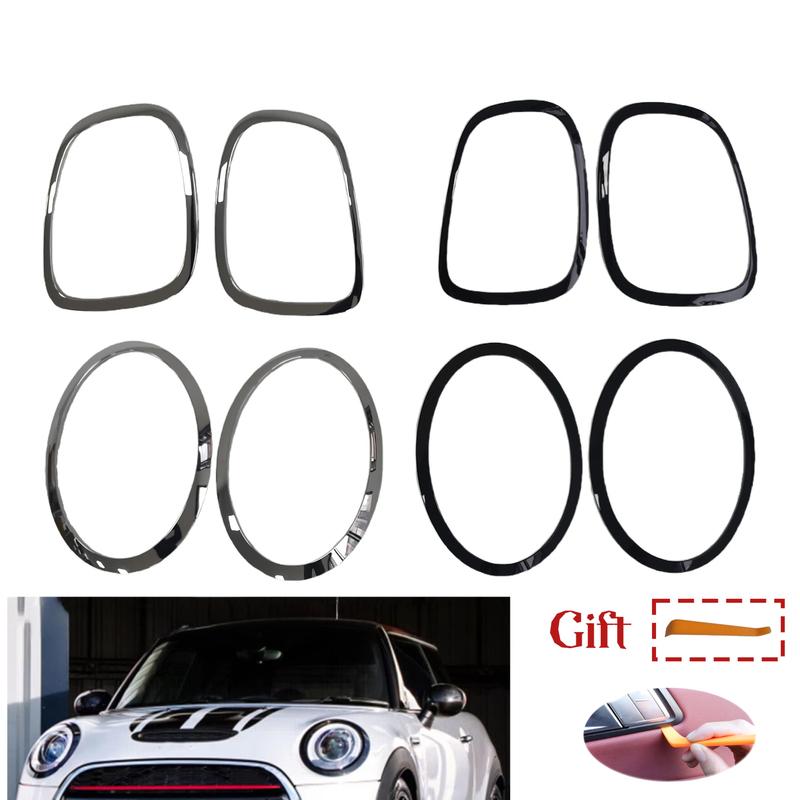 For BMW Mini Cooper F55 F56 F57 2015-2024 Headlight Trim Ring Tail Light Frame Bezel Head Rear Lamp Cover Replacement Part