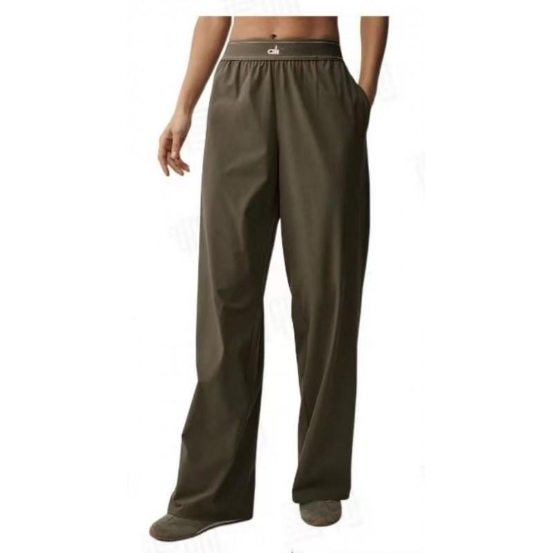 Womens High Waist Straight Leg Woven Casual Pants Reflective Print Daily Wear
