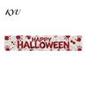 Holiday Home Decor Props Halloween Fence Banner, 118 x 20 Inch Large Yard Sign Banner Flag, Scary Spooky Theme Backgrounds Party Backdrop Hanging