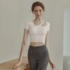 Direct Supply, Yoga with Chest Pad, Beautiful Back T-shirt, Slim Fit and Thin, Nude Fitness Sports Running Long-sleeved Top